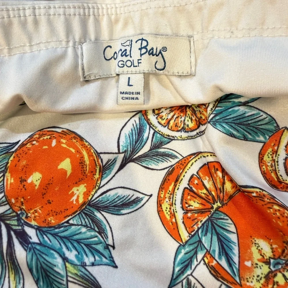Coral‎ Bay Golf Skort Orange Citrus Sz L wicking PerformanceTennis Athletic Core